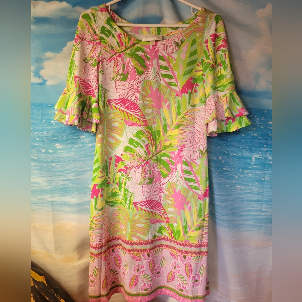 Cappagallo NWOT Floral Tropical Mini Dress Womens Size Small